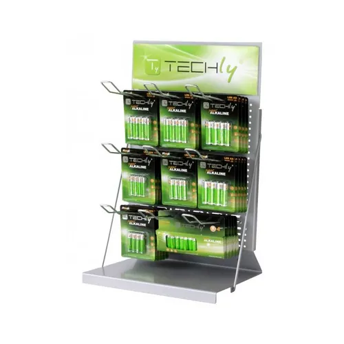 Image Techly I-TLY-BATTERY1 Retail Display Stand, 50cm Height, Battery Merchandising Unit