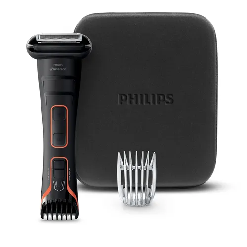 Image Philips Body Groomer Series 7000 BG2039/42 Black - Wet/Dry, 50 Min Runtime, 3 Comb Attachments