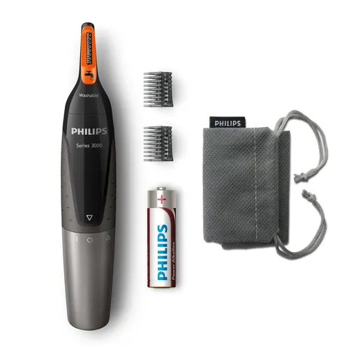Image Philips NOSETRIMMER Series 3000 Battery-Operated Nose Trimmer (AA Battery Power)
