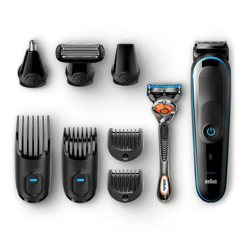 Image Braun Multigroomer 9-in-1 All-in-One Trimmer MGK5080 - Wet & Dry Cordless Hair Clipper and Beard Trimmer