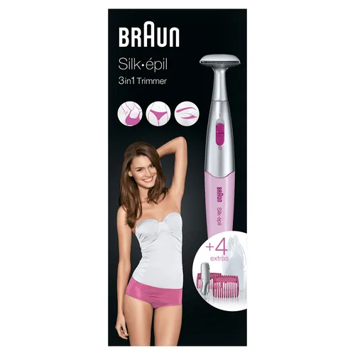 Compare Braun 81653277 Bikini Trimmer - Sensitive Area Hair Remover with Braun Bikini Trimmer Silver Rose (Model 81682971) - Women's Sensitive Area Hair Remover