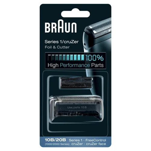 Image Braun Series 1 10B Electric Shaver Head Replacement Cassette - Black