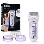 Braun Silk-épil 81653272 Women's Shaver System - 4 Heads, Trimmer Attachment, Purple/White
