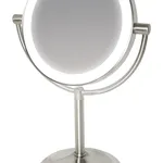 HoMedics MIR-8150-EU Freestanding Round Stainless Steel Makeup Mirror