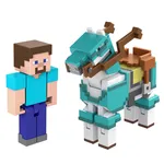 Minecraft Steve and Armored Horse Figures Set - Video Game Collectible