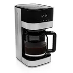 Princess 246011 Lucca Drip Coffee Maker, 1.2L Capacity, 10-Cup, Black/Stainless Steel