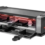 Unold 48730 Raclette Grill - 1200W, 8 Persons, Black/Stainless Steel