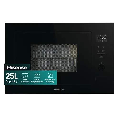 Image Hisense BIM325G52BGUK Built-in Microwave Oven - 25L Capacity, 900W Power, 5 Power Levels