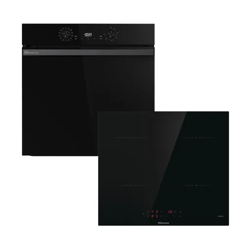 Image Hisense Built-In Electric Single Oven & Induction Hob Pack - Black (HIPK2PBN60IND)
