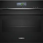 Siemens iQ700 CS736G1B1F 60cm Built-in Steam Oven with 30 Litre Capacity, 1300W Microwave Power, and FullTouch Control