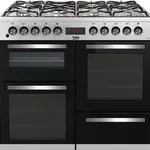 Beko KDVF100X 100cm Double Oven Gas Range Cooker