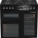 Beko KDVF90K 90cm Double Oven Gas Hob Range Cooker