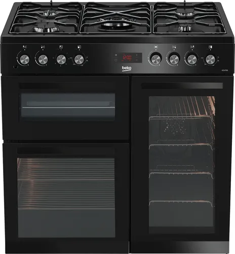 Image Beko KDVF90K 90cm Double Oven Gas Hob Range Cooker