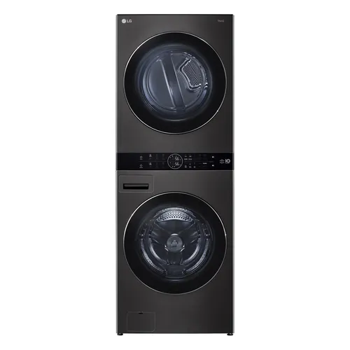 Image LG WashTower AI Direct Drive™ WT1716BBTNE 17kg Washer Dryer - Platinum Black - E / A+++ Rated