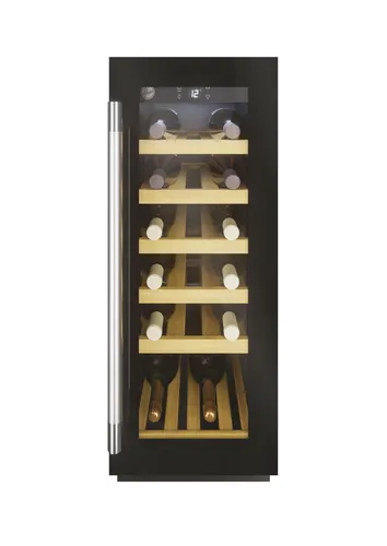 Image Hoover HWCB 30 Built-in Wine Cooler, 20 Bottle Capacity, Black Finish