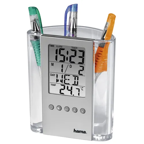 Image Hama 00186356 Electronic Indoor Environment Thermometer, Silver