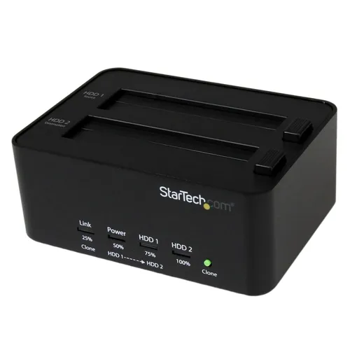 Image StarTech.com Dual Bay HDD/SSD Duplicator & Eraser with USB 3.0 - SATA I/II/III