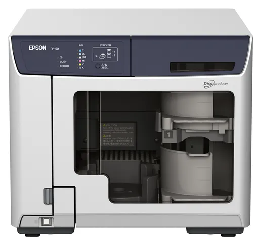 Image Epson PP-50 Optical Disc Duplicator (White) - Standalone CD/DVD/Blu-ray Copier