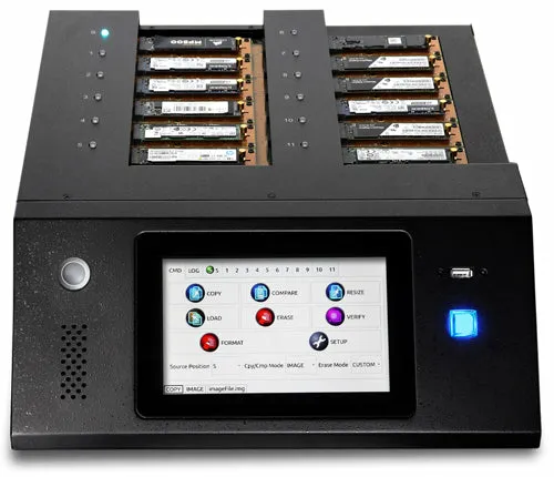 Image iStorage KanguruClone 11 M.2 NVMe/SATA SSD Pro Duplicator (Standalone, 11-Drive, 25GB/min)