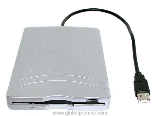 NEC 1.44MB External USB Floppy Disk Drive - Silver