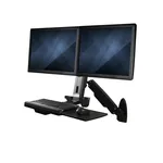 StarTech.com Articulating Wall Mount Sit-Stand Workstation with Dual Monitor & Keyboard Tray