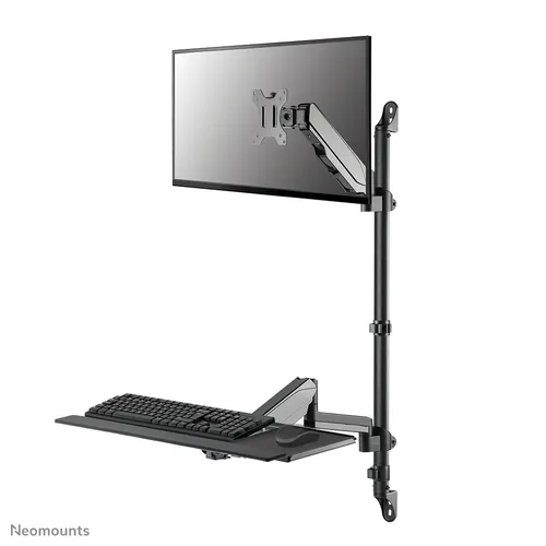 Image Neomounts WL90-325BL1 Wall Mount Sit-Stand Workstation (17-32" Displays, Gas Spring, Black)