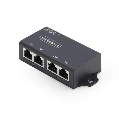 StarTech.com 2-Port Gigabit PoE+ Injector (45W PoE Budget)