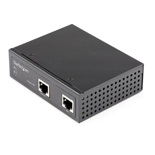 Image StarTech.com Industrial Gigabit PoE+ Injector - 30W 802.3at, DIN Rail Mountable, -40°C to +75°C Operating Temperature