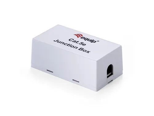 Image Equip Cat5e White Network Junction Box for Ethernet Cable Management