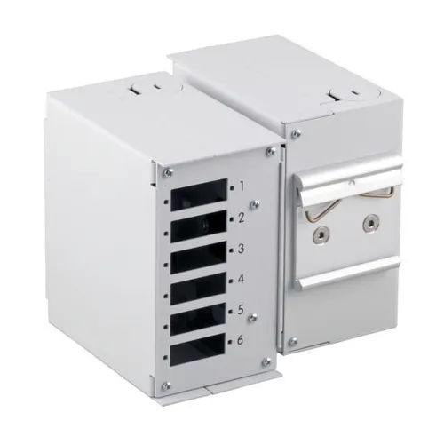 Image Techly DIN Rail Fiber Optic Splice Box - Single Mode/Multimode, IP65 Rated