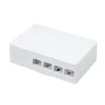 Techly FTTH 4-Fiber Indoor Terminal Box, 4 SC/APC Ports, ABS Plastic
