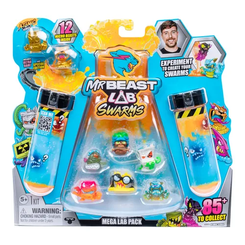 Compare Moose Toys MrBeast Lab Swarms S2 Mega Lab 12 Pack Figures with VTech 80-529805 Interactive Figure