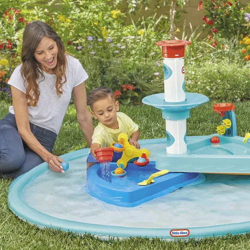 Compare Little Tikes 3-in-1 Splash & Grow Water Table with Tickit Translucent Color Buckets