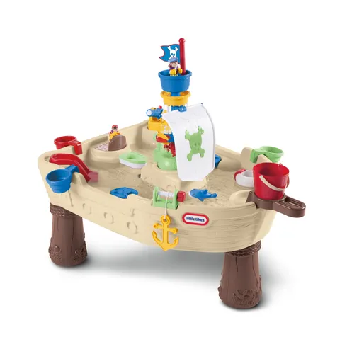 Compare Little Tikes Anchors Away Pirate Ship Water Table with Summertime Laser Print Sand Bucket Set, 7 Pieces, 2 Assorted Designs