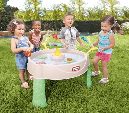 Compare Little Tikes Frog Pond Water Table with Rubo Toys Water & Sand Beach Set, 3 Assorted