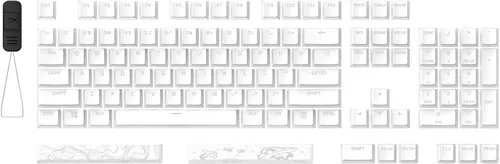 Compare HyperX Pudding Keycaps 2 - Full Key Set - PBT - White (US Layout) with HyperX Rubber Gaming Keycaps Kit - Blue (US Layout)