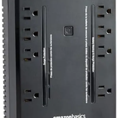 Amazon Basics UPS 600VA 360W 8-Outlet Black