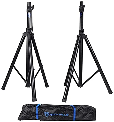 Image Rockville RVES1 Tripod Speaker Stands 100lbs