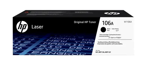 Compare HP 106A Black Original Laser toner cartridge 1 pc(s) with HP 201A Yellow Original LaserJet Toner Cartridge