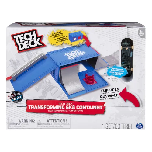 Compare Tech Deck Transforming Pipelines Modular Skatepark Playset & Exclusive Fingerboard with Tech Deck Transforming SK8 Container Playset with Ramp & Fingerboard
