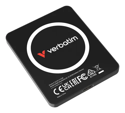 Compare iStorage diskAshur M² Secure SSD 500GB - FIPS 140-3 L3, OS Independent with Verbatim SnapBack 512GB Ultra Slim Portable External SSD