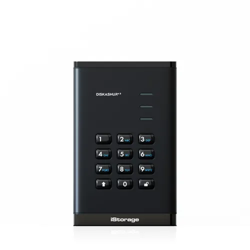Image iStorage diskAshur3 SSD 1TB Black | Secure Portable | FIPS 140-3 L3 | PIN Protected | AES 256-bit