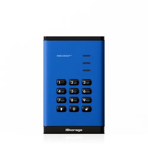 Image iStorage diskAshur3 SSD 1TB Blue | Secure Portable | FIPS 140-3 L3 | PIN Protected | AES 256-bit