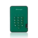 iStorage diskAshur² SSD 1TB Green - Secure Portable External SSD with 256-bit AES-XTS Hardware Encryption, PIN Protection, Dust/Water Resistant