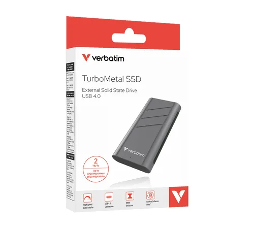 Verbatim TurboMetal 2TB USB4 Portable SSD