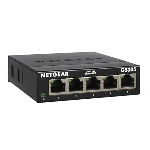 Compare NETGEAR GS305 5-Port Gigabit Switch with NETGEAR GS305E 5-Port Gigabit Ethernet Switch