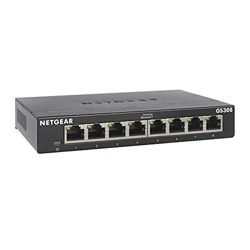 Compare NETGEAR GS305 5-Port Gigabit Switch with NETGEAR GS308 Ethernet Switch