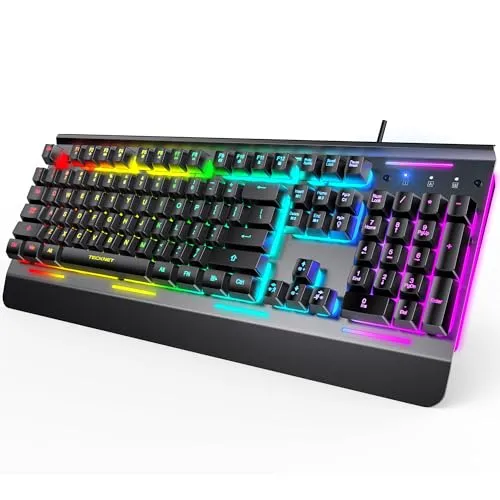 Image TECKNET Whisper Quiet RGB Gaming Keyboard