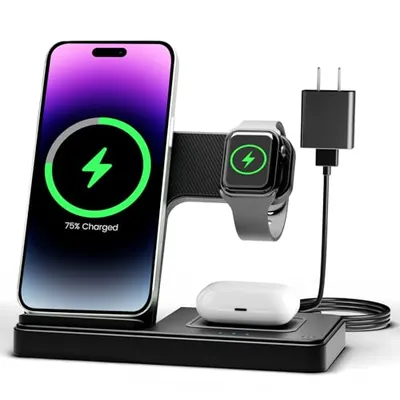 GETPALS 3-in-1 Foldable Wireless Charging Station