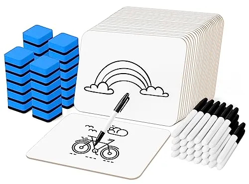 Image PANDRI Dry Erase LapBoards 26 Pack 12.5x9 Inch